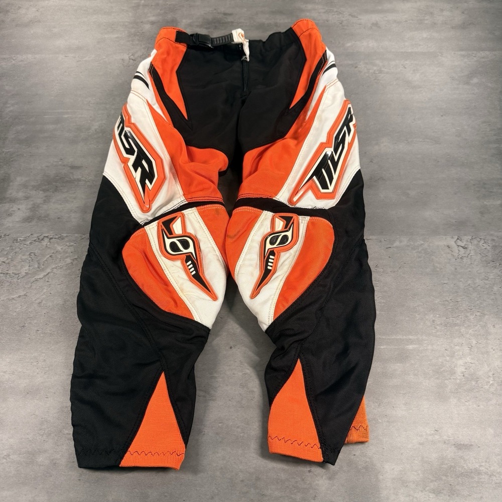 MSR Motocross Pants 26 Orange Black White Dirtbike Gorpcore Outdoor Climbing